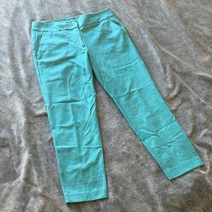 Teal Straight-Leg Pants